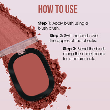 Beauty Berry Dream Matte Blush - 06 - Coral Charm, 7g | Lightweight, Silky-Smooth Texture, Ultra Matte Blusher Palette | Highly Pigmented & Blendable Shades, Blusher for Face Makeup